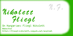 nikolett fliegl business card